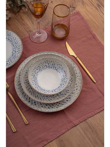 Hermia 24-delig combiservies beige/blauw