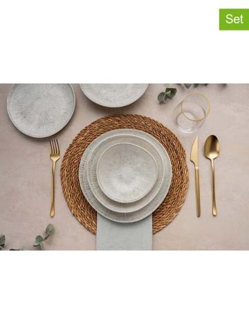 Hermia 24tlg. Kombiservice in Creme/ Grau