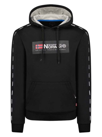 Geographical Norway Hoodie "Gathlete" in Schwarz
