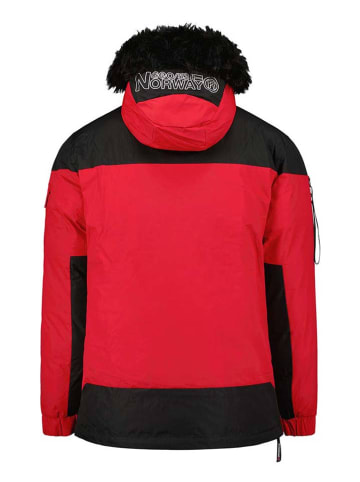 Geographical Norway Parka "Bruno" w kolorze czerwono-czarnym