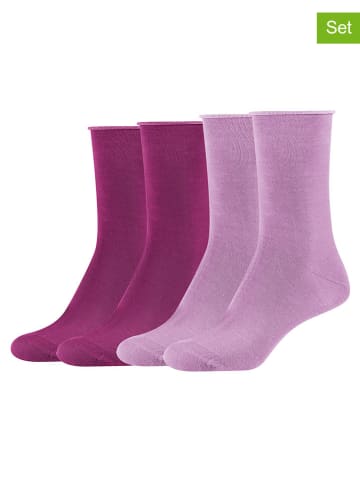 s.Oliver 4er-Set: Socken in Lila/ Rosa