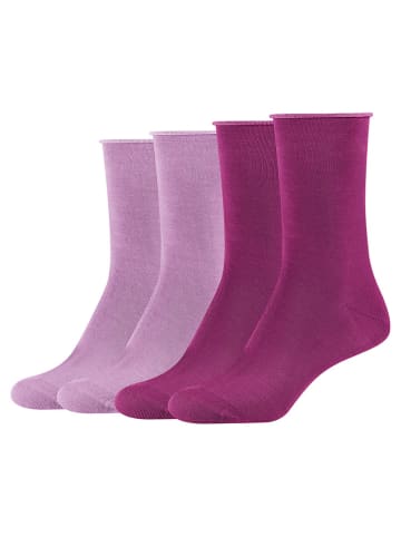 s.Oliver 4er-Set: Socken in Lila/ Rosa