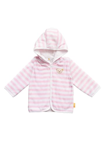 Steiff 3-delige outfit lichtroze/wit