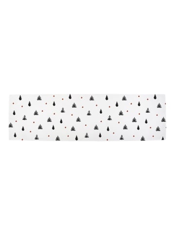 Butter Kings Tafelloper "Black trees" zwart/wit - (L)140 x (B)40 cm
