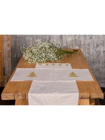 Butter Kings Tafelloper "Gold tree" beige/goudkleurig - (L)140 x (B)40 cm