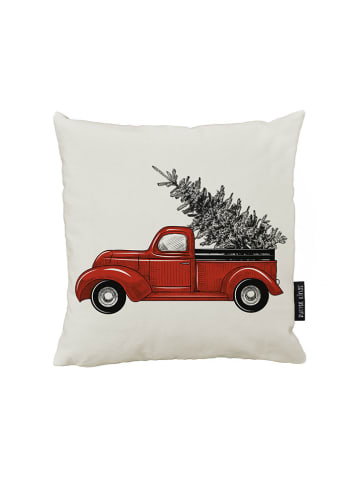 Butter Kings Poszewka "Christmas truck" ze wzorem na poduszkę - 45 x 45 cm
