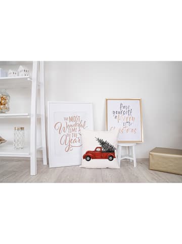 Butter Kings Kussenhoes "Christmas truck" rood/groen/wit - (L)45 x (B)45 cm