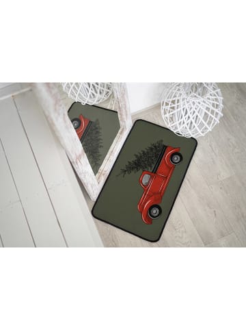 Butter Kings Deurmat "Christmas truck" groen/rood