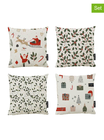 Butter Kings 4-delige set: kussenhoezen "Santa" meerkleurig - (L)45 x (B)45 cm