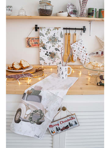 Butter Kings 2-delige set: theedoeken "Festive car" meerkleurig - (L)70 x (B)50 cm