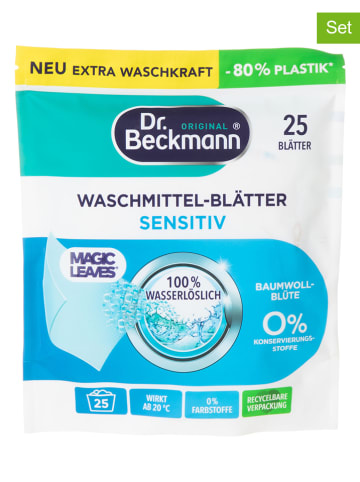 Dr. Beckmann Waschmittelblätter "Magic Leaves Sensitiv", je 25 Blätter