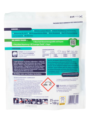 Dr. Beckmann Wasmiddelblaadjes "Magic Leaves Sensitive", elk 25 stuks