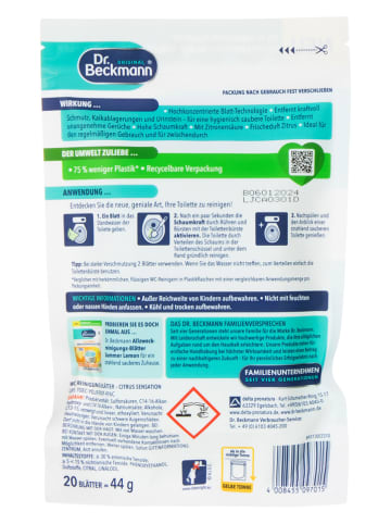 Dr. Beckmann WC-Reinigungsblätter "Citrus", je 20 Stück