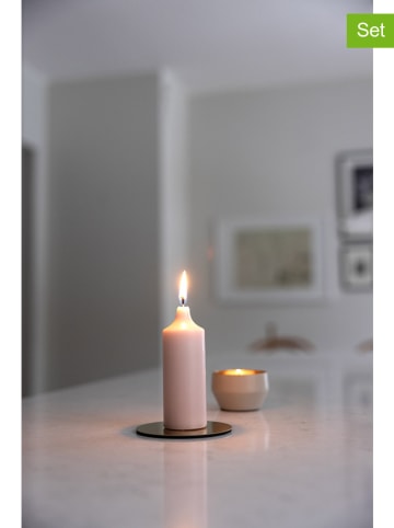 Liljeholmens Candle 2er-Set: Blockkerzen "Kupé" in Rosa - 2x 4 Stück