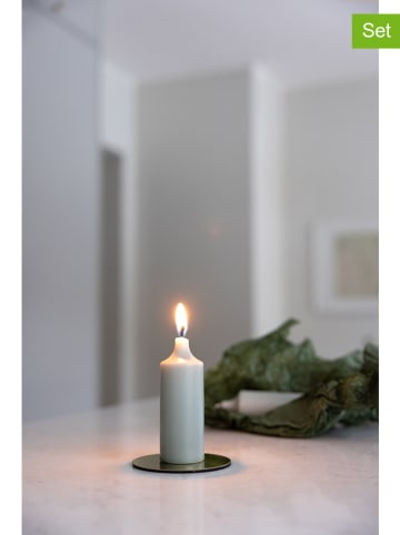 Liljeholmens Candle 2-delige set: blokkaarsen "Kupé" lichtgroen - 2x 4 stuks