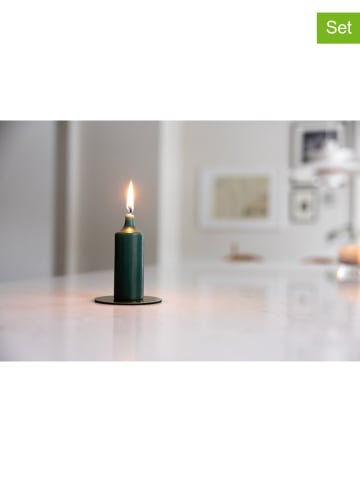 Liljeholmens Candle 2er-Set: Blockkerzen "Kupé" in Dunkelgrün - 2x 4 Stück