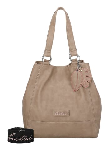 Fritzi aus Preußen Schultertasche in Taupe - (B)32 x (H)33 x (T)16 cm