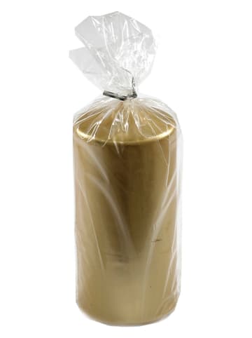 SiL Interiors Stumpenkerze in Gold - 287 g