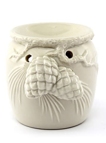 SiL Interiors Duftlampe ''Pinecones'' in Creme - (B)10 x (H)12 x (T)9,9 cm