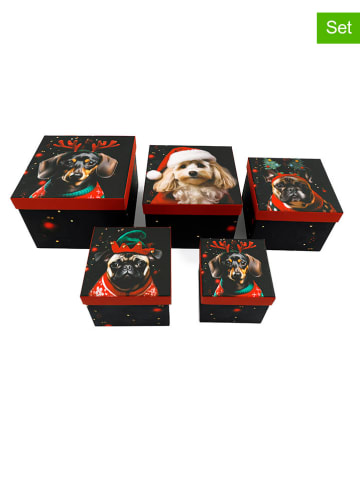 SiL Interiors 5er-Set: Geschenkboxen in Bunt
