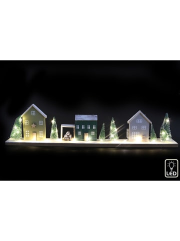 SiL Interiors Decoratieve ledlamp groen/grijs - (B)60 x (H)13 x (D)5 cm