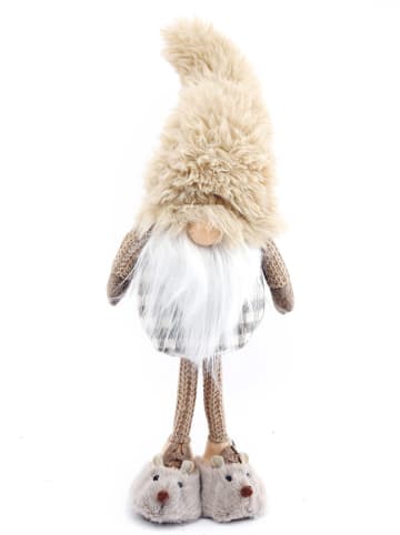 SiL Interiors Dekofigur ''Santa with Slippers'' in Beige - (B)18 x (H)52 x (T)12 cm