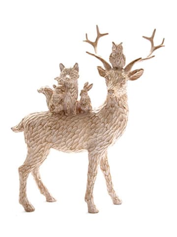 SiL Interiors Dekofigur ''Forest Deer'' in Hellbraun - (B)24 x (H)19 x (T)8 cm