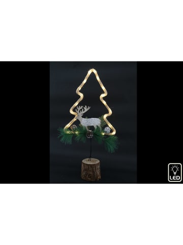 SiL Interiors LED-Dekoleuchte in Grün/ Braun - (B)23 x (H)45 x (T)8 cm
