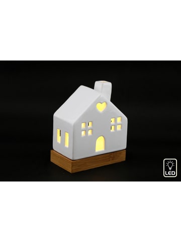 SiL Interiors LED-Dekoleuchte ''House'' in Weiß - (B)11,5 x (H)14 x (T)6,5 cm