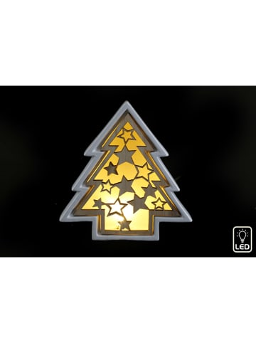 SiL Interiors Decoratieve ledlamp "Tree" wit/lichtbruin - (B)20 x (H)20,5 x (D)5,5 cm
