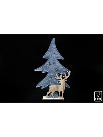 SiL Interiors LED-Dekoleuchte in Grau/ Hellbraun - (B)22 x (H)41 x (T)7 cm