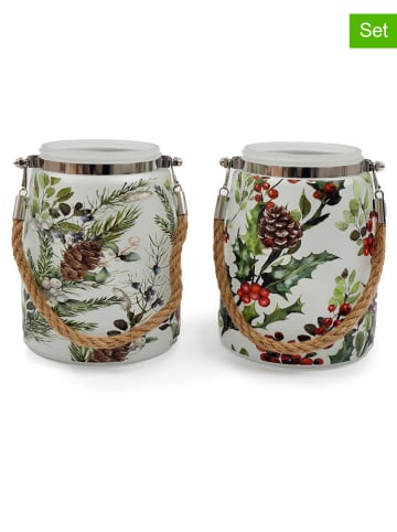 SiL Interiors 2er-Set: Laternen in Bunt - (H)16 x Ø 12 cm