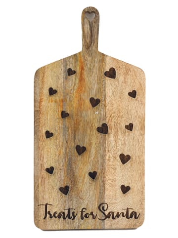 SiL Interiors Schneidebrett ''Treats for Santa'' in Hellbraun - (L)50 x (B)20 cm
