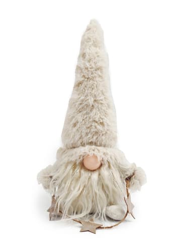 SiL Interiors Decoratief figuur "Sitting Santa" crème - (B)17 x (H)33 x (D)12 cm