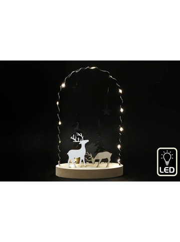 SiL Interiors Decoratieve ledlamp wit/lichtbruin - (B)11 x (H)19 x (D)5 cm