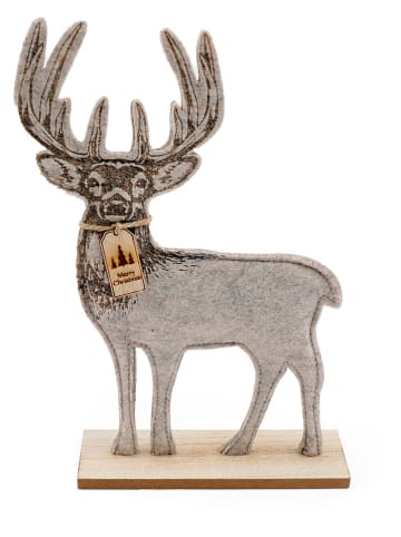 SiL Interiors Figurka dekoracyjna "Reindeer" w kolorze brązowym - 30 x 18 x 5 cm