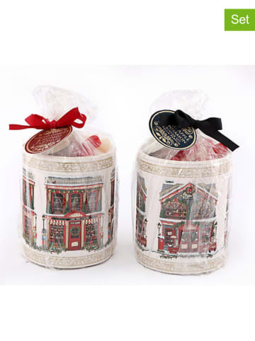 SiL Interiors 4-delige set: geurlampen meerkleurig - (H)8 x Ø 8 cm