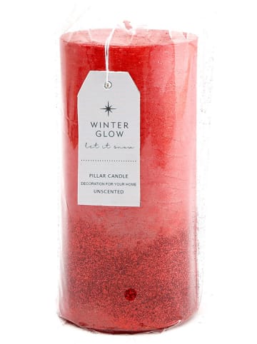 SiL Interiors Stumpenkerze in Rot - 470 g