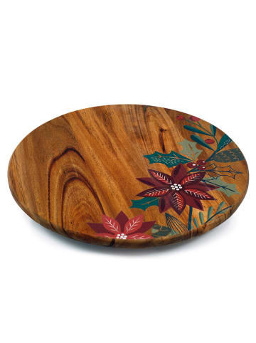 SiL Interiors Etażerka w kolorze brązowo-czerwono-zielonym - Ø 35 cm
