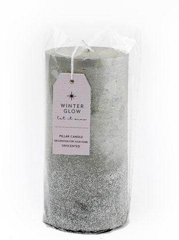 SiL Interiors Stumpenkerze in Silber - 462 g