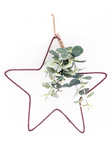 SiL Interiors Zawieszka dekoracyjna "Star'' w kolorze czerwono-zielonym - Ø 33 cm