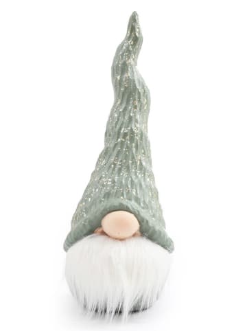 SiL Interiors Figurka dekoracyjna w kolorze zielono-białym - wys. 30 x Ø 11,5 cm