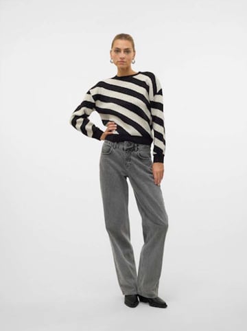 Vero Moda Pullover in Schwarz/ Weiß