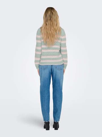ONLY Pullover in Hellblau/ Rosa