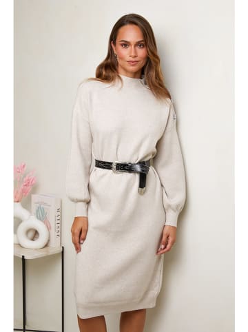 Soft Cashmere Gebreide jurk zandkleurig