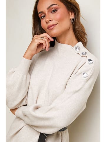 Soft Cashmere Gebreide jurk zandkleurig