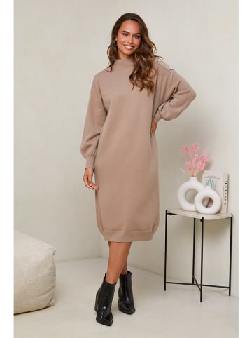 Soft Cashmere Gebreide jurk camel