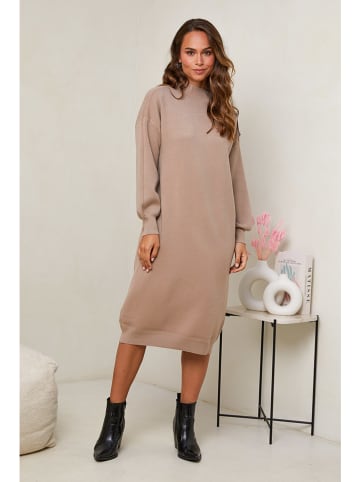Soft Cashmere Gebreide jurk camel