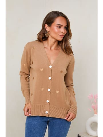 Soft Cashmere Cardigan in Camel