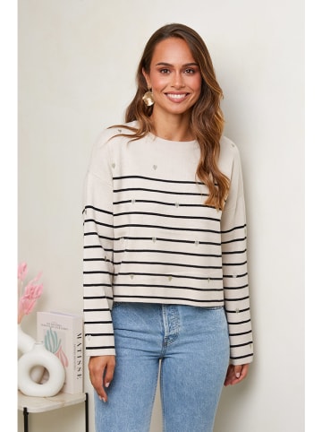 Soft Cashmere Sweter w kolorze beżowo-czarnym